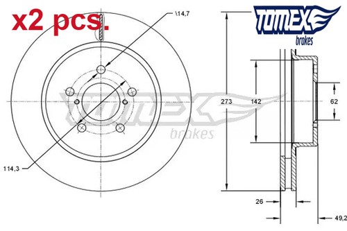 Pcs front brake disc - pcs,