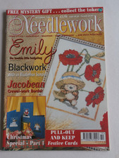 Needlework magazine 96 cross stitch Jacobean Blackwork Sampler Crewel Christmas