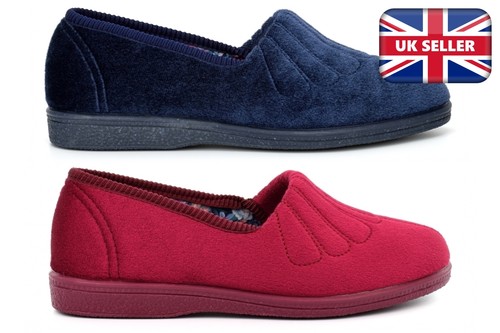 Womens wide fit - wide, slippers