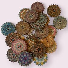 25mm Vintage Wooden Buttons