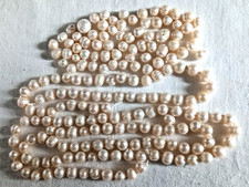 Joblot preowned unused fresh water pearls, part strands, part loose. 10mm ave.