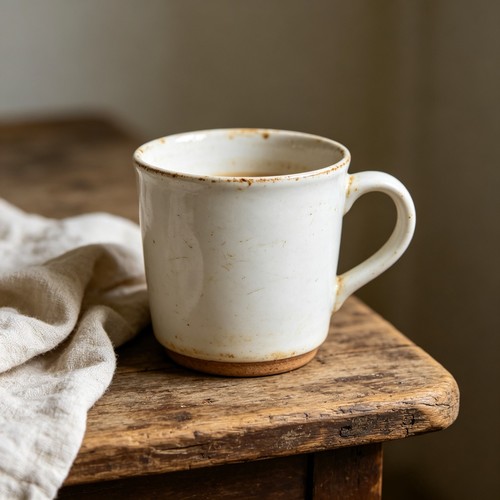 Worn white ceramic - worn,
