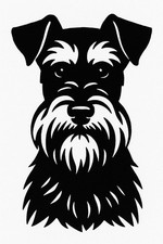 Small 4" Schnauzer Dog Vinyl
