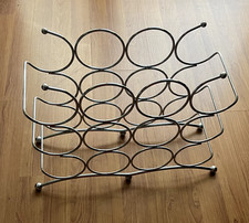  3 Tiered  Free Standing Chrome Wine Rack  For 12 Bottles Silver