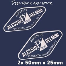 Alessio Gelmini Dealership Dealer Vinyl Sticker Lambretta Vespa SX TV Li LD GP L