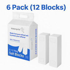 (6 PACK) 12 Blocks Watersprite Block Salt for All Water Softeners - Small Format