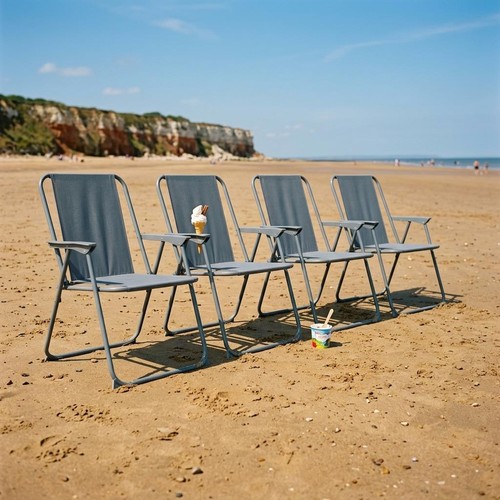 Folding metal beach chairs - chairs,