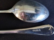 2 x VINTAGE WILLIAM PAGE SILVER PLATE SERVING SPOONS [41](S)