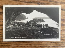 A.H. HAWKE PHOTO POSTCARD - MULLION COVE FROM CAVE CORNWALL UNPOSTED