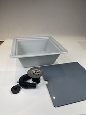 Square acrylic sink - acrylic, grey