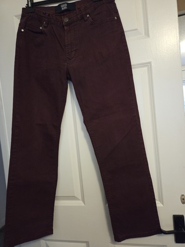 Size waist burgandy jeans - size,