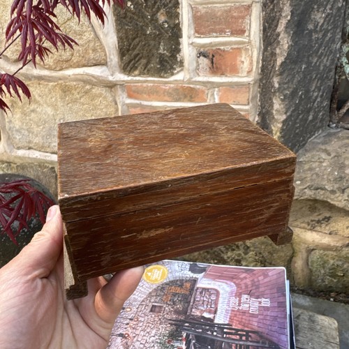 Vintage wooden storage box - storage,