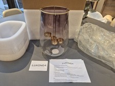 qvc luxenoa smoked glass vase