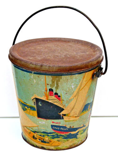 Antique vintage tinplate chad - antique,