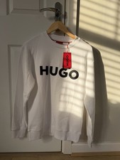 Hugo Boss White Jumper Small