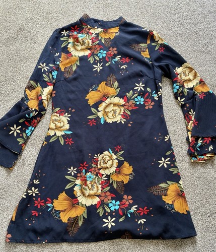 Parisian navy floral dress - parisian,