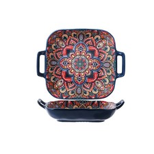 Square Bohemian Ceramic Plate