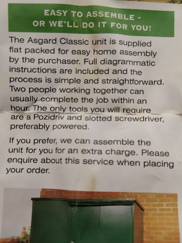 Asgard garden shed - shed, 6’2
