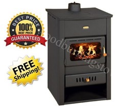 Wood Burning Stove Back Boiler Fireplace Prity K2CP W10  Cast Iron Top 6,2+7,1kw