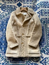 Maison Margiela H&M Luxury Rare Shearling Suede Mens Jacket Overcoat Sz M