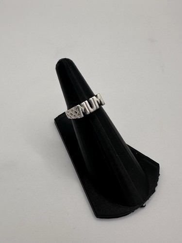 Silver mum ring sterling - mum,