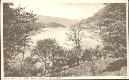 Rhayader view the lake - rhayader,, on
