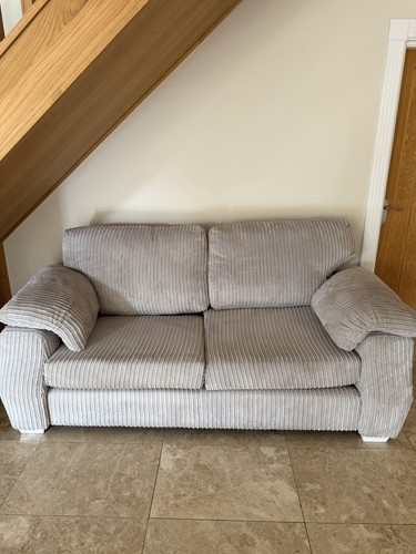 Grey corduroy striped - striped, seater