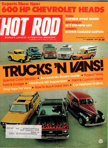Hot rod magazine august - august, 1975