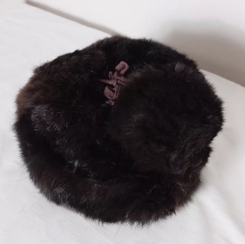 Brown fur trapper cossack hat - fur,