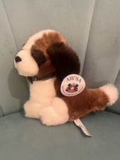 Alberto SA St Bernard Dog Puppy Alb SA  Barrel Collar Soft Plush Toy 7” BNWT