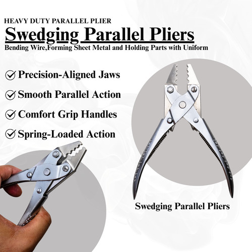 Swedging plier parallel - parallel, action