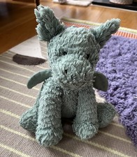 Jellycat Fuddlewuddle Dragon Plush Soft Toy Green Winged Retired 23 cm