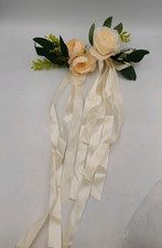 NEW 7 Floral Off White Artificial Wedding Aisle Chair Backing Decorations