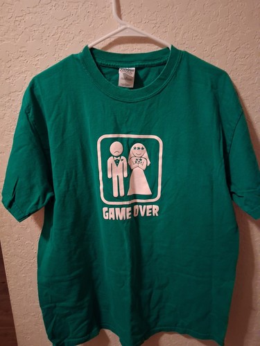Game over newlywed large shirt - game,