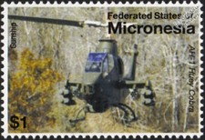 BELL AH-1 HUEY COBRA Military Attack Gunship Helicopter Aircraft Stamp (2007)