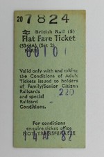 Railway Ticket Flat Fare Ticket BR #7824