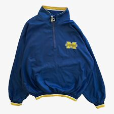 Vintage 90s Men's Starter Michigan Wolverines Quarter Zip Sweatshirt Windbreaker