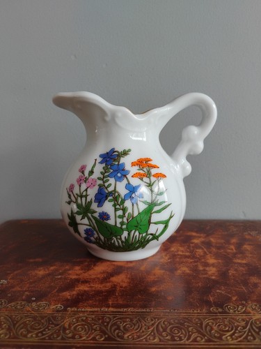 Vintage white ceramic milk - milk, jug