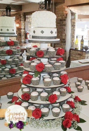 Cupcake stand tier - cupcake, white