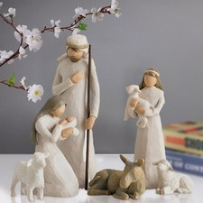 UK 6-piece nativity set Born Scene Willow-Tree figure J5C3 NEW