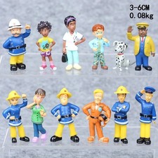 12Pcs Fireman Sam Figures Set Cartoon Anime PVC Model Toys Kids Gift 3-6CM
