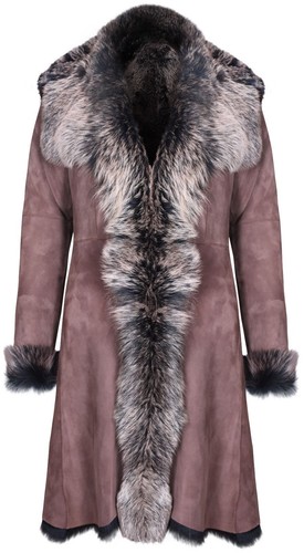 Women sheepskin coat brown - women's,
