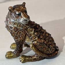 Pewter Trinket Box Enamel