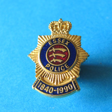 1840-1990 ESSEX POLICE Constabulary Enamel Tie/Lapel Pin Badge. VGC. Enamel.