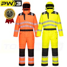 Premium PW3 Hi-Vis Winter Coverall - Waterproof - Insulatex Lining - Boiler Suit