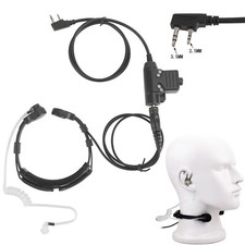 Waterproof Tactical Throat Mic Headset Fit for Kenwood BaoFeng TK3107 TK3207 UK