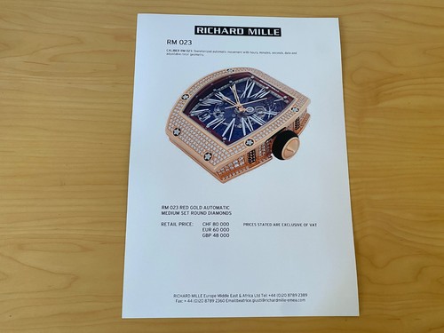 Richard mille 023 red gold - richard,