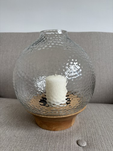 Large habitat glass hurricane - habitat,