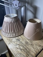 laura ashley lamp shade X 2. Pink Silk. Pleated