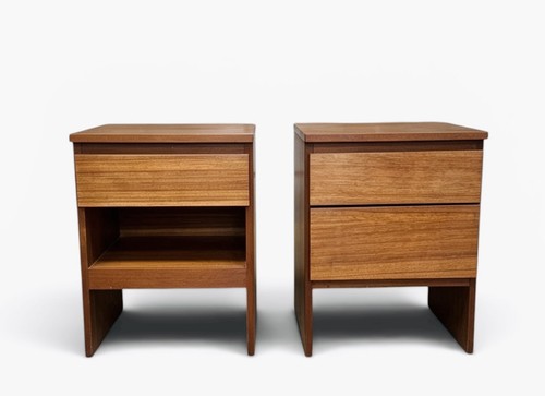 Pair mid century teak - of,